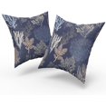 thumbnail image 3 of Nautical Coastal Throw Pillow Covers Set of 2 Ocean Themed Beach Coral Couch Pillow Cases Outdoor Sofa Cushion Cover Modern Sea Plants Decor for Bed Living Room, 18" x 18", 3 of 6