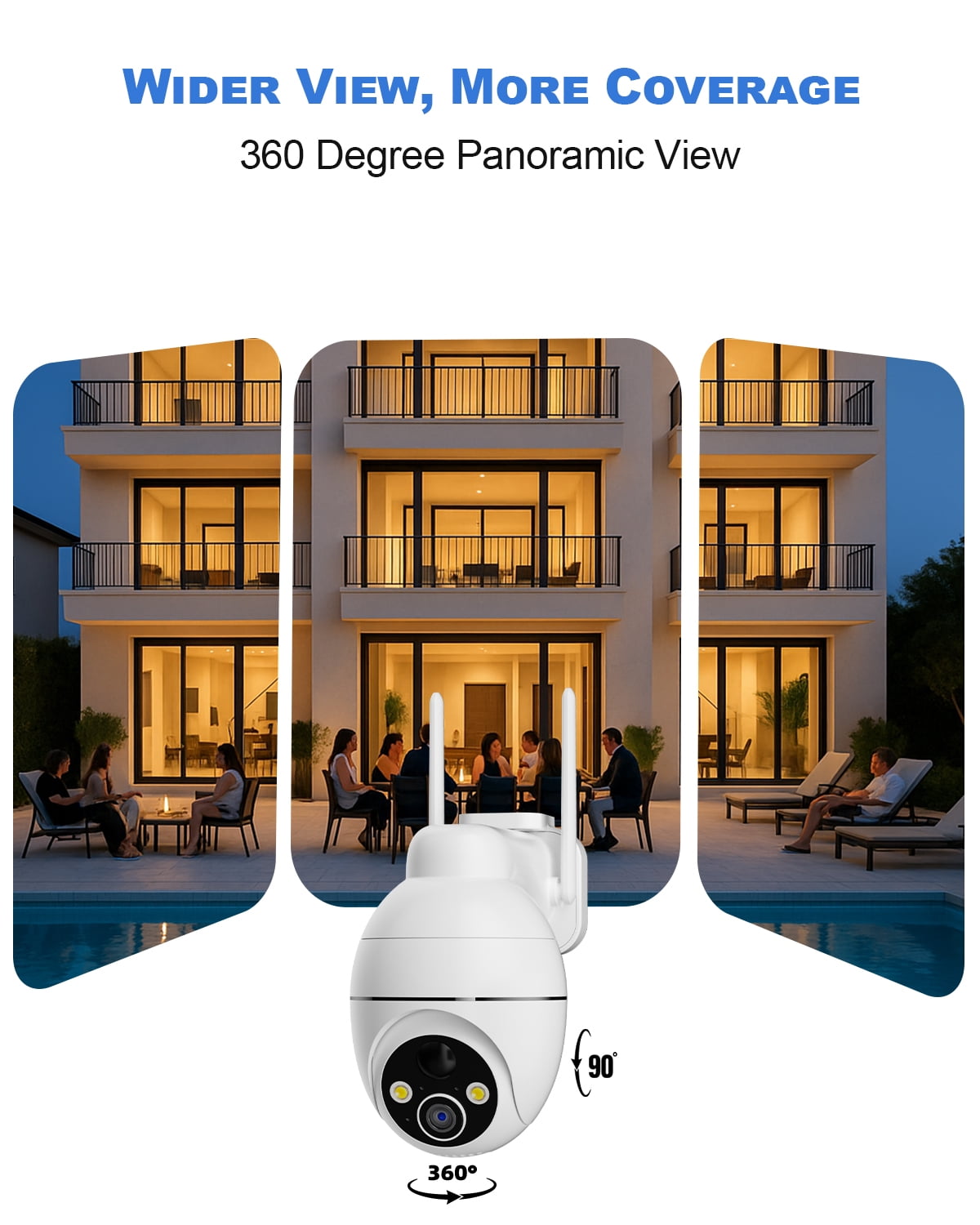 Generic 4G LTE Solar Cellular Security Camera Built in SIM 3MP PTZ No WiFi PIR Alerts 2 Way Audio