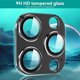 thumbnail image 3 of ZHAOCHENG Protector de lente de cámara para iPhone 15 Pro/15 Pro Max, vidrio templado 9H, anillo de aleación de aluminio antiarañazos, película protectora de lente de cámara HD sin burbujas, color neg, 3 of 5