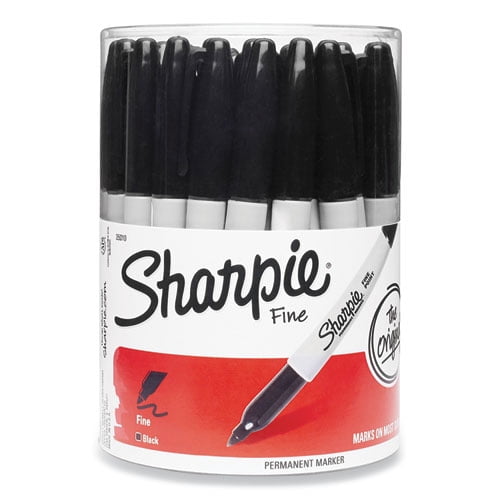 Sharpie Permanent Markers Fine Point Black 36 Count NEW 