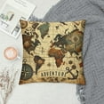thumbnail image 2 of COMIO Throw Pillow Covers Abstract World Map Pillow Covers Throw Pillows Decorative Pillow Cases Cushion Covers for Bedroom Livingroom Sofa Farm House, 2 of 5