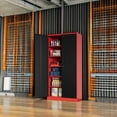 thumbnail image 4 of MIIIKO Metal Storage Cabinet with Locking Doors, Black Red Garage Lockable Steel Cabinets with 4 Doors and 5 Shelves for Home, Garage, Pantry Workshop Warehouse, 4 of 7