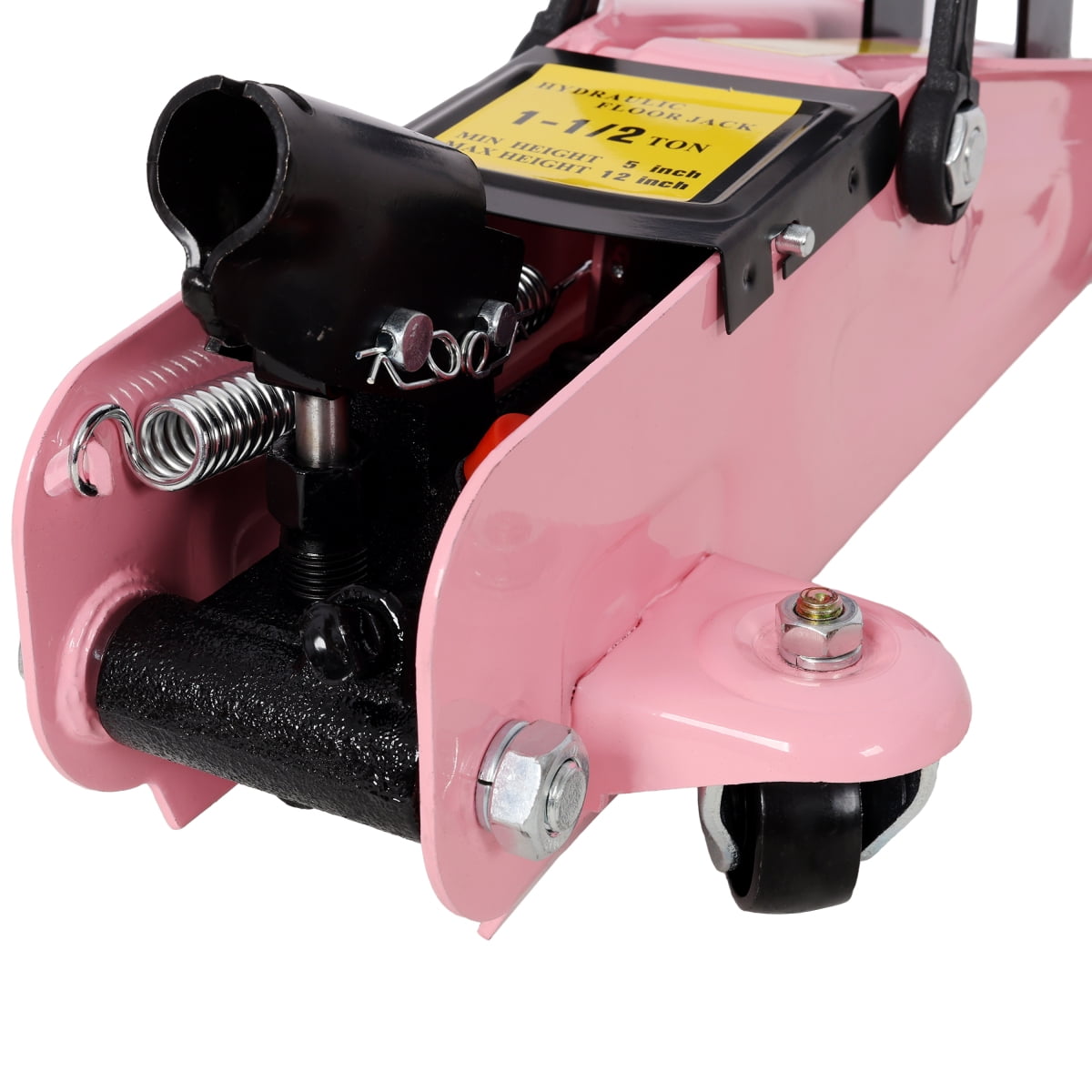 LuckyNote 1.5 Ton Low Profile Floor Jack with Case, Pink Hydraulic Car Jack, 5“-11.8” Lift Range & 3300 lbs Capacity for Cars, SUVs