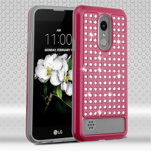 For LG Tribute Dynasty HYBRID IMPACT Diamond Layered Case Phone Cover