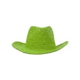 thumbnail image 1 of Chapeau de Cowboy à Paillettes et Sequins - Lime, 1 of 2