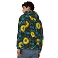 thumbnail image 4 of Kdxio Sunflowers And Blue Flower Print Men Hoodies Casual Hoodies for Men with Zip Pockets Full Zip Long Sleeve Sweatshirt Sports Hooded Jacket-Medium, 4 of 5