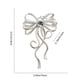 thumbnail image 3 of Adorno de purpurina de forma irregular blanca | Decoración navideña colgante para árbol de Navidad | Elegante Cruz de Lazo de Mariposa Totalmente Blanca | Plástico | 14x10cm | Decoración de, 3 of 6