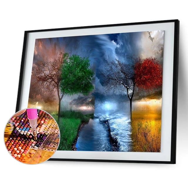 Taladro diamante pintura (DE0017) árbol 5D completo DIY mosaico punto de cruz hogar bordado 45x60cm Hugtrwg Para estrenar