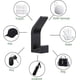 thumbnail image 3 of 6 Pack Self Adhesive Hooks, Double Bathroom Towel Hooks, Self Adhesive Wall Mounts for Kitchen, Bathroom, Office, Closet, Aluminum, Black, 3 of 5
