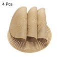 thumbnail image 3 of Uxcell 4Pcs Manteles Trenzados Redondos 11.81" Antideslizantes para Mesas de Comedor Lavables Aislantes de Calor, Marrón, 3 of 7