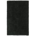 thumbnail image 3 of SAFAVIEH New Orleans Darius Solid Polyester Shag Area Rug, Black, 4' x 6', 3 of 6