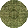 thumbnail image 1 of Ahgly Company Indoor Round Oriental Brown Industrial Area Rugs, 5' Round, 1 of 4