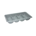 thumbnail image 1 of Caja para cubiertos de 4 compartimentos Organizador de cubiertos Divisores de cajones Organizador de cubiertos gris, 1 of 9