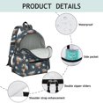 thumbnail image 4 of Highland Cow and Flower Print Backpack for School, Cute School Bag with Adjustable Shoulder Straps and Padded Back, 13.4"x11"x4.7", 4 of 5