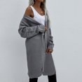 thumbnail image 6 of Spring Savings Clearance Lindreshi Cardigan Sweaters for Women Plus Size Clearance Women's Casual Fashion Long Color Women's Knitted Cardigan, 6 of 9