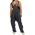 thumbnail image 3 of ORUYROP Women's Casual Sleeveless Jumpsuit with Pockets, Solid, Polyester, Wide Leg, One Size, 3 of 7