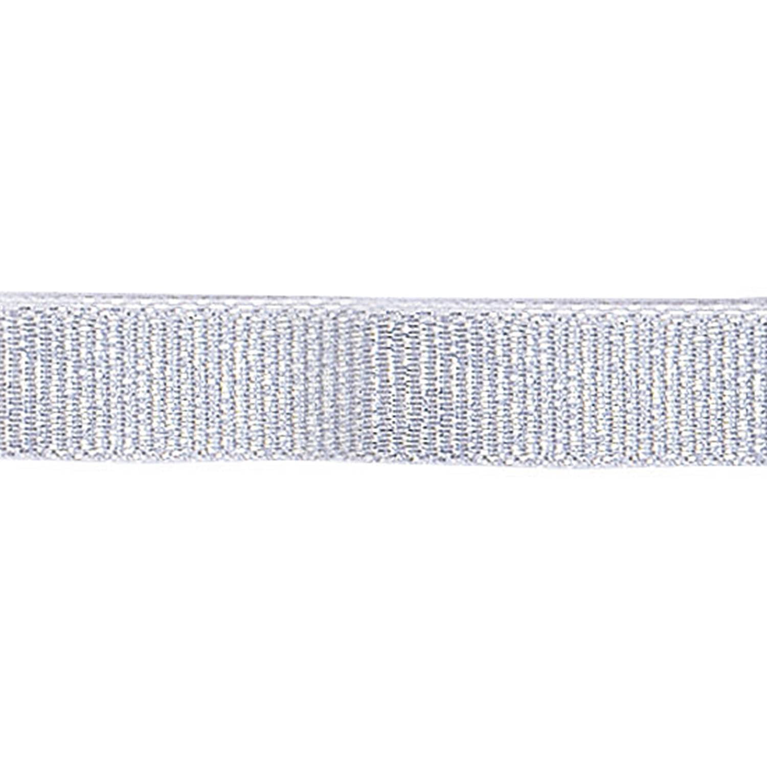 (2 pack) Offray Ribbon, Silver 3/8 inch Metallic Ribbon, 12 feet
