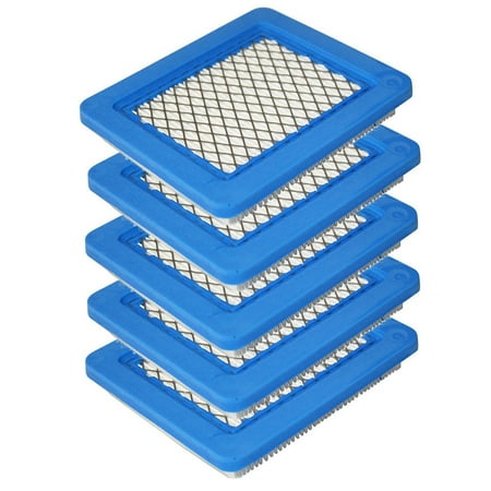 Briggs Stratton John Deere - 5-pack Flat Air Filter Replacement for Briggs & Stratton 491588 491588S 4915885 399959 JOHN DEERE PT15853 Oregon 30-710 Stens 102-549