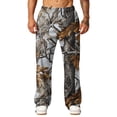 thumbnail image 5 of LTTVQM Men's Casual Outdoor Camo Trousers Soft Fashion Tree Leaf Camo Side Hand Slip Pockets Lightweight Travel Wide Leg Casual Pants Camel 2XL, 5 of 7