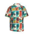 thumbnail image 2 of Balery Colorful Hawaii Palms Print Men's Hawaiian Shirts Short Sleeve Beach Shirt Relaxed Fit Vacation Button Down Shirts-, 2 of 9