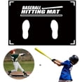 thumbnail image 2 of Baseball and Softball Batter Stance Training Mat, Baseball Aid Hitting Batting Practice Mat with Toes Facing Place Softball Batting Cage Practice Hitting Mat, Baseball Training Accessories, 2 of 9