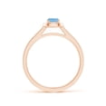 thumbnail image 2 of Angara Natural 0.35 Ct. Aquamarine with Diamond Halo Ring in 14K Rose Gold for Women (Ring Size: 11.5), 2 of 9