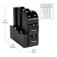 thumbnail image 4 of Mind Reader Cup and Condiment Station, Countertop Organizer, Coffee Bar, Plastic, 2-Pack, Black, 4 of 9