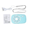 thumbnail image 3 of Bewildely ventilador USB portátil de 1 pieza, ventiladores de aire acondicionado plegables, ventilador de refrigeración de mano, ventilador Electrodomésticos azul Bewildely HA6345-03B, 3 of 6