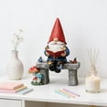 thumbnail image 5 of Whimsical Reading Time Gnome Figurine with Butterflies, Resin Reading Gnome Garden Statue for Outdoor Lawn Patio Decor, Indoor Bookshelf Ornament, Unique Book Lover Gift for Home Office, 5 of 9