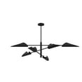 thumbnail image 5 of Hunter - Merian 6-light Matte Black, Extra Large Chandelier, Dimmable, Modern Style, Sputnik Shaped, for Bedrooms, Dining, Living Rooms - 48140, 5 of 9