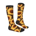 thumbnail image 3 of Haiem Chocolate Plaid Sunflower Socks, Funny Novelty Crazy Design Cotton Socks Sports Socks Knee High Socks For Men, Women,1Pairs - Gift For Working Friends, 3 of 8