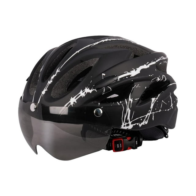 Naiovety Casco de escalada ampliamente utilizado para aventuras al aire libre, cómodo casco de seguridad para bicicleta de montaña PC Ciclismo en blanco y negro