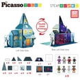 thumbnail image 3 of Bloques de construcción PicassoTiles Haunted House con 8 figuras, 57 piezas, 3 of 9