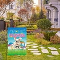 thumbnail image 4 of Qocolhg Easter Bunny/Egg/Gnome with Rabbit Themed Garden Flag 12x18 Double Sided, Funny Bunny Floral Small Yard Flag Easter Egg Banner for Easter Holiday Farmhouse Yard Outdoor Decorations, 4 of 6