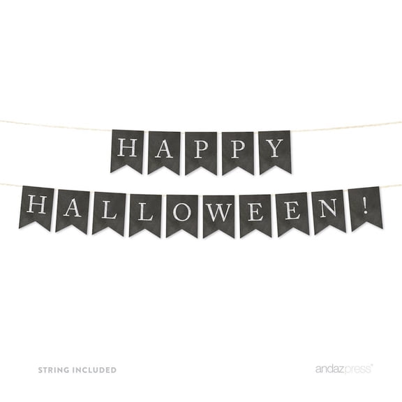 Happy Halloween! Vintage Chalkboard Pennant Party Banner