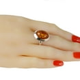 thumbnail image 3 of Sterling Silver and Baltic Honey Amber Oval Ring "Aine", 3 of 7