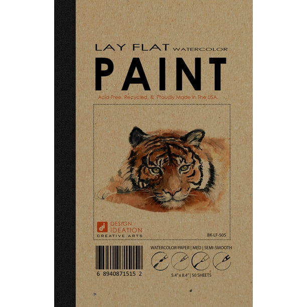 LAY FLAT sketchbook. Removable sheet, journal style SKETCH book for