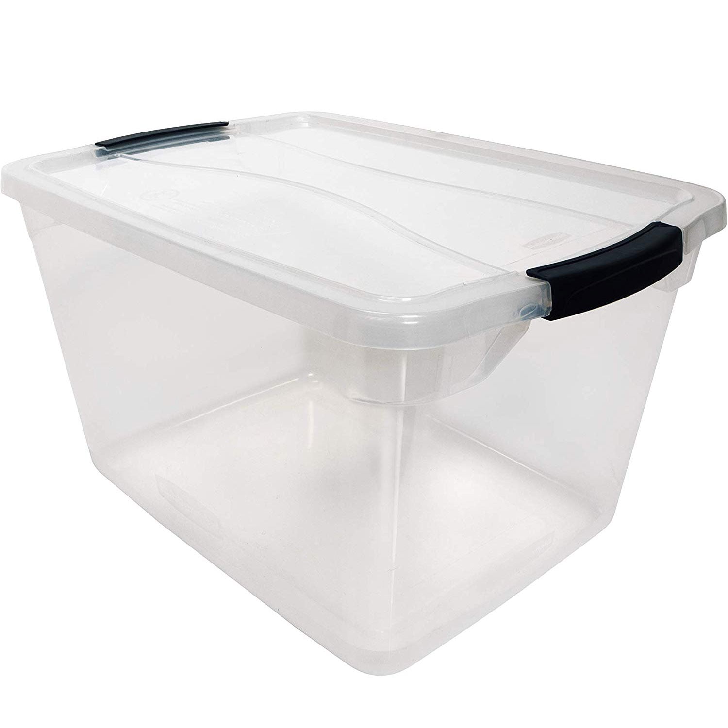 Rubbermaid Cleverstore 30 Plastic Storage with Lid, Clear Walmart.com