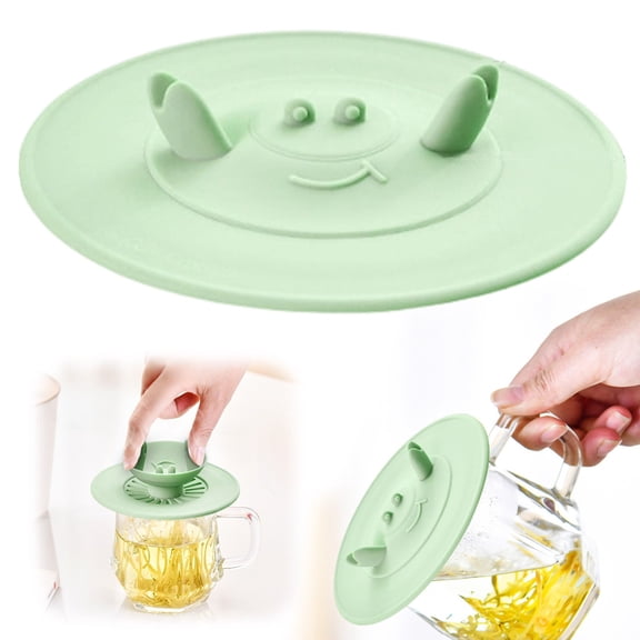 Cat Silicone 2-in-1 Tea Bag Holder & Mug Topper,Silicone Cup Covers, Cat-Designed Cup Cover with Tea Bag Holder Mug Lid for Coffee Milk Tea