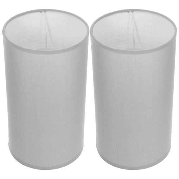 Homoyoyo Grey Cylinder Cloth Lampshade Set of Design Replacement for Table or Floor Lamps