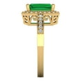 thumbnail image 3 of 2.78 ct Emerald Cut Simulated Emerald Halo Engagement Ring for Women in 18K Yellow Gold, 3 of 5