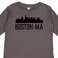 thumbnail image 4 of Inktastic Boston Massachusetts Skyline City Silhouette Boys or Girls Long Sleeve Toddler T-Shirt, 4 of 5