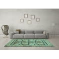 thumbnail image 3 of Ahgly Company Indoor Square Abstract Light Blue Modern Area Rugs, 8' Square, 3 of 4