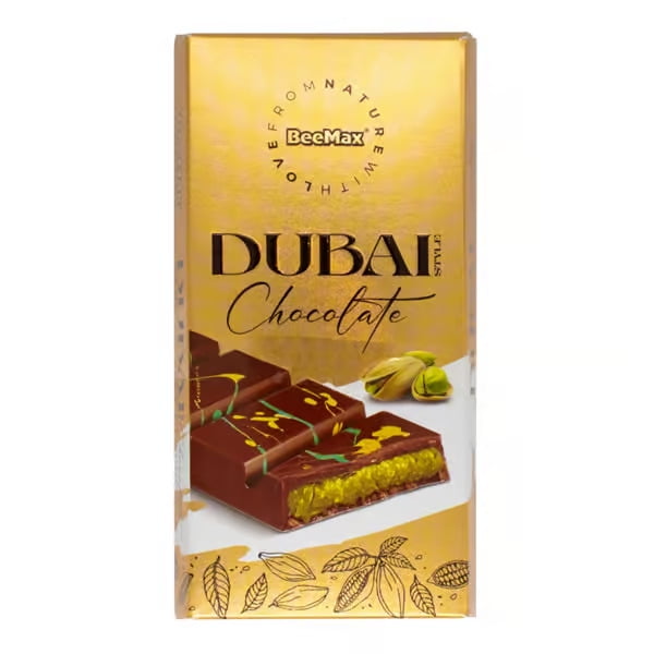 Dubai Chocolate Bar| Premium Milk Chocolate | Golden Kadayif Crisps, Velvety Tahini & Hand-Harvested Pistachios 7oz (200gr)