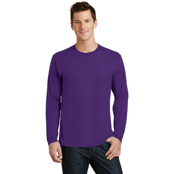 Port & Company &174; T-Shirt Favori des Fans à Manches Longues. Pc450ls 3XL Équipe Violette