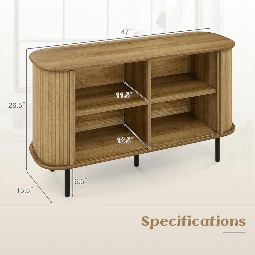 Finihen Kitchen Storage Cabinet, Buffet Sideboard, 47 Inch Sideboard Buffet Cabinet with Adjustable Shelves for Kitchen Dining Room Living Room Entryway, for Kitchen, Living Room, Oak Finihen Kitchen Storage Cabinet, Buffet Sideboard, 47 Inch Sideboard Buffet Cabinet with Adjustable Shelves for Kitchen Dining Room Living Room Entryway, for Kitchen, Living Room, Oak