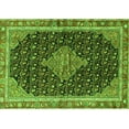thumbnail image 1 of Ahgly Company Indoor Rectangle Medallion Green Traditional Area Rugs, 2' x 5', 1 of 1