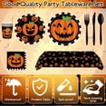 thumbnail image 3 of Halloween Paper Plates for Halloween Party Decoration Disposable Cups Napkins Table Cover for Halloween Banner Birthday Party Supplies Serve 16 Design 2, 3 of 7
