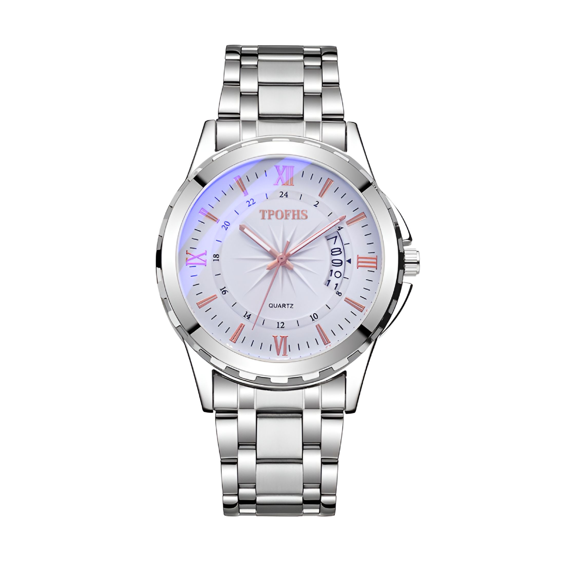 DESIGNICE 2026 New Watches for Men, Men'S Classic Casual Quartz Watch, Night Light Hand, Stainless Business Steel Strap Roman Numerals Date Watch, Men'S Wrist Watches