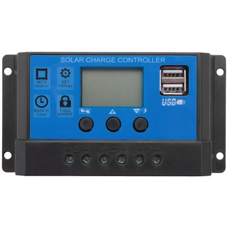 

20A 12V 24V Auto work PWM Solar Charge Controller with LCD Dual USB 5V Output Solar Cell Panel Charger Regulato